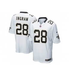 Nike New Orleans Saints 28 Mark Ingram White Game NFL Jersey