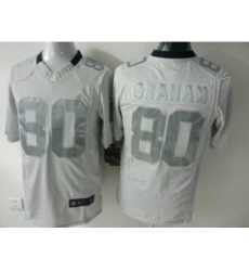 Nike New Orleans Saints 80 Jimmy Graham White Game Platinum NFL Jersey