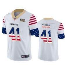 Nike Saints 41 Alvin Kamara White USA Flag Fashion Limited Jersey