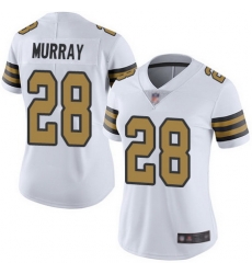 Saints 28 Latavius Murray White Womens Stitched Football Limited Rush Jersey