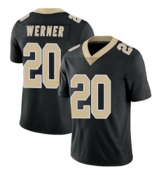 Youth New Orleans Saints Pete Werner #20 Black Vapor Limited Stitched NFL Jersey