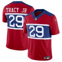 Men New York Giants 29 Tyrone Tracy Jr Red Alternate Vapor F U S E  Limited Stitched Football Jersey