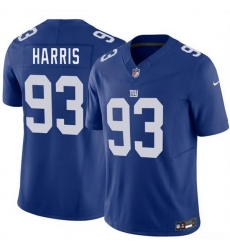 Men New York Giants  93 Shelby Harris Blue 2026 F U S E  Vapor Untouchable Limited Stitched Jersey