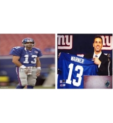 New York Giants#13 Warner blue eltie Jersey