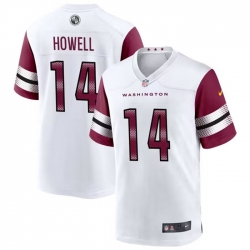 Men Washington Commanders 14 Sam Howell 2022 White Stitched Game Jersey