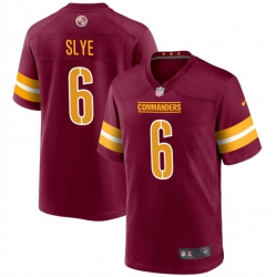 Men Washington Commanders 6 Joey Slye Burgundy Stitched Game Jersey