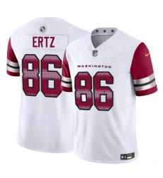 Men Washington Commanders 86 Zach Ertz White 2023 F U S E  Vapor Limited Stitched Football Jersey