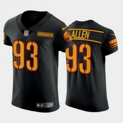 Men Washington Commanders 93 Jonathan Allen Black Elite Stitched jersey