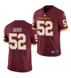 Men Washington Football Team 52 Jamin Davis Burgundy 2021 Vapor Untouchable Nike Limited Jersey