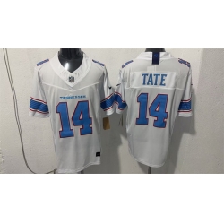 Men Tennessee Titans  14 Carnell Tate White 2026 F U S E  Vapor Limited Stitched Football Jersey