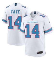 Men Tennessee Titans 14 Carnell Tate white Vapor Limited Stitched jersey