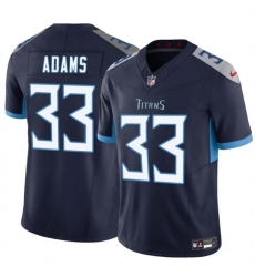 Men Tennessee Titans 33 Jamal Adams Navy 2024 F U S E  Vapor Limited Stitched Football Jersey