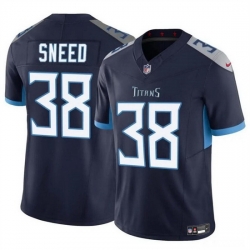 Men Tennessee Titans 38 L Jarius Sneed Navy 2024 F U S E  Vapor Limited Stitched Football Jersey