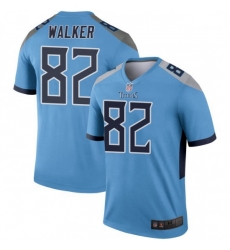 Men Tennessee Titans 82 Delanie Walker Legend Light Blue Limited Jersey