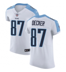 Nike Titans #87 Eric Decker White Mens Stitched NFL Vapor Untouchable Elite Jersey