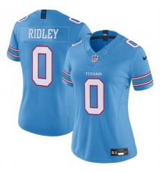 Women Tennessee Titans  0 Calvin Ridley Light Blue 2026 F U S E  Vapor Limited Stitched Football Jersey  
