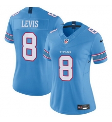 Women Tennessee Titans 8 Will Levis Light Blue 2026 F U S E Vapor Limited Stitched Football Jersey Women Tennessee Titans 8 Will Levis Light Blue 2026 F U S E Vapor Limited Stitched Football Jersey