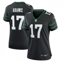 Women New York Jets 17 Davante Adams Black Stitched Jersey