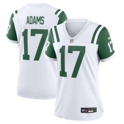 Women New York Jets 17 Davante Adams White Classic Alternate Stitched Jersey