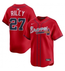 Men Atlanta Braves Nike Alternate Limited Jersey Red Riley Austin 27 Men Atlanta Braves Nike Alternate Limited Jersey Red Riley Austin 27