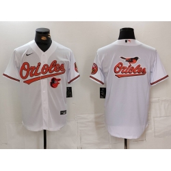 Men Baltimore Orioles Big Logo White 2024 Home Limited Cool Base Stitched Baseball Jersey 5