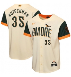 Youth Baltimore Orioles  35 Adley Rutschman Natural 2026 City Connect Stadium Stitched Baseball Jersey
