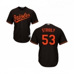 Youth Baltimore Orioles 53 Dan Straily Replica Black Alternate Cool Base Baseball Jersey 