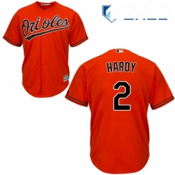 Youth Majestic Baltimore Orioles 2 JJ Hardy Replica Orange Alternate Cool Base MLB Jersey