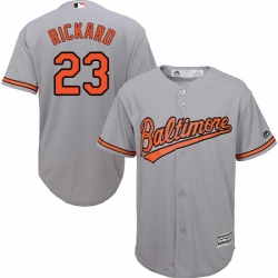 Youth Majestic Baltimore Orioles 23 Joey Rickard Authentic Grey Road Cool Base MLB Jersey