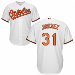 Youth Majestic Baltimore Orioles 31 Ubaldo Jimenez Replica White Home Cool Base MLB Jersey