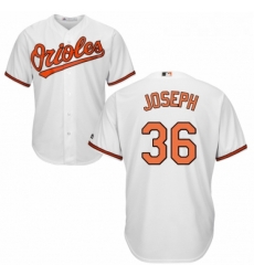 Youth Majestic Baltimore Orioles 36 Caleb Joseph Authentic White Home Cool Base MLB Jersey 