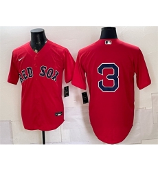 Men Boston Red Sox  3 Ceddanne Rafaela Red Cool Base Stitched Baseball Jersey
