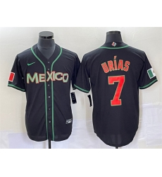 Men Mexico Baseball 7 Julio Ur EDas 2023 Black World Baseball With Patch Classic Stitched Jersey 2