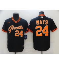 Men San Francisco New York Giants 24 Mays Black Game 2021 Nike MLB Jersey