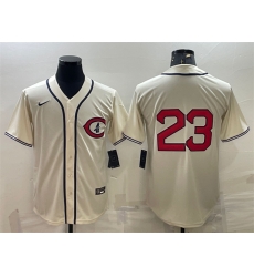 Men Chicago Cubs 23 Ryne Sandberg 2022 Cream Field Of Dreams Cool Base Stitched Baseball Jersey