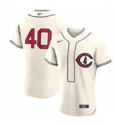 Men Chicago Cubs 40 Willson Contreras 2022 Cream Field Of Dreams Stitched Baseball Jersey