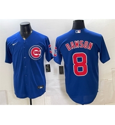 Men Chicago Cubs  8 Andre Dawson Royal Stitched Baseball Jersey