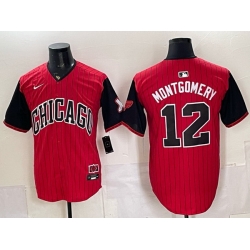 Men Chicago White Sox  12 Colson Montgomery Red Black 2025 City Connect Limited Stitched Baseball Jersey