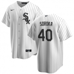 Men Chicago White Sox 40 Michael Soroka White Cool Base Stitched Baseball Jersey