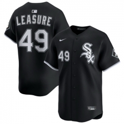 Men Chicago White Sox Nike Black Alternate Limited Jersey Leasure Jordan 49