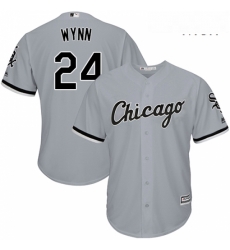 Mens Majestic Chicago White Sox 24 Early Wynn Replica Grey Road Cool Base MLB Jersey