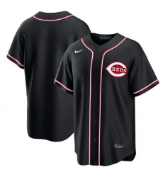 Men Cincinnati Reds Blank 2026 Fashion Replica Black Out Stitched Baseball Jersey
