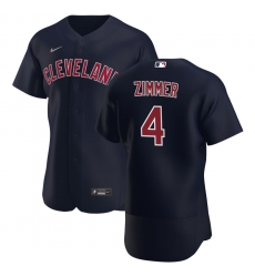 Men Cleveland Indians 4 Bradley Zimmer Men Nike Navy Alternate 2020 Flex Base Player MLB Jersey