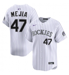 Men Colorado Rockies Nike White Alternate Limited Jersey Mejia Juan 47