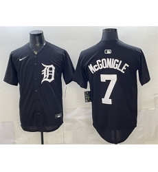 Men Detroit Tigers  7 Kevin McGonigle Black Limited Stitched Baseball Jersey
