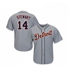 Youth Detroit Tigers 14 Christin Stewart Replica Grey Road Cool Base Baseball Jersey 