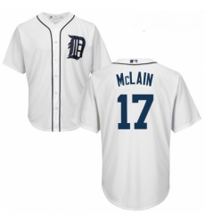 Youth Majestic Detroit Tigers 17 Denny McLain Replica White Home Cool Base MLB Jersey