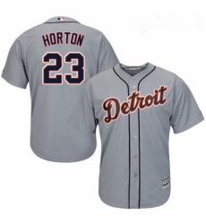 Youth Majestic Detroit Tigers 23 Willie Horton Replica Grey Road Cool Base MLB Jersey