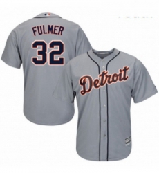 Youth Majestic Detroit Tigers 32 Michael Fulmer Authentic Grey Road Cool Base MLB Jersey 