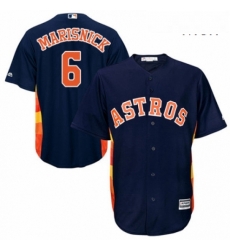 Mens Majestic Houston Astros 6 Jake Marisnick Replica Navy Blue Alternate Cool Base MLB Jersey 